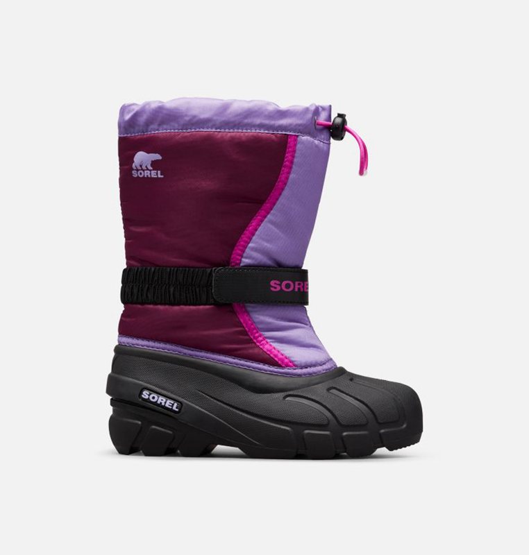 Kids Snow Boots Purple/Black - Sorel Youth Flurry™ - 416038-IVB